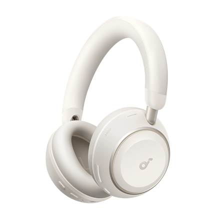 Anker Soundcore taitettavat kuulokkeet Space 2, Bluetooth, korvat peittävät, mikrofonilla, valkoiset, melunvaimennus, langattomat