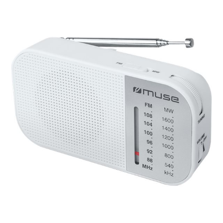Muse M-025 RW – kannettava radio, valkoinen