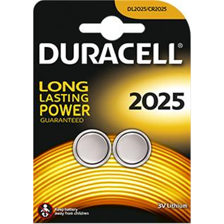 Duracell DL2025 – lithium CR2025 batteries, 2-pack