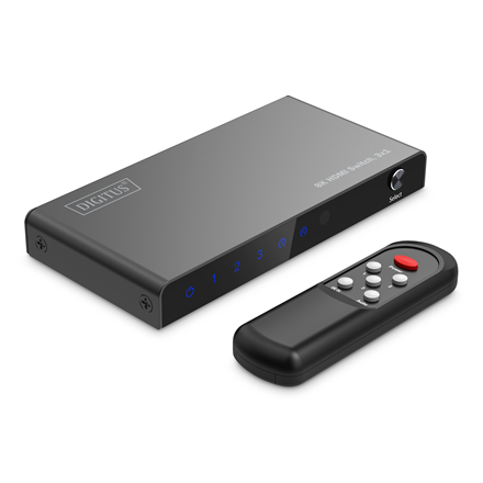 DIGITUS DS-55333 – 3 × 1 8K HDMI -kytkin, musta