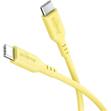 Goobay 77742 – lataus- ja datakaapeli, USB-C–USB-C, silikonipäällyste