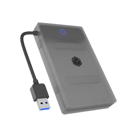 Raidsonic Icy Box sovitin 1x HDD/SSD-levylle suojakotelolla IB-AC603b-U3 SATA III USB 3.0 Type-A 2.5"