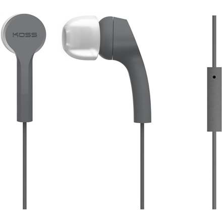 Koss KEB9iGRY – wired in-ear headphones with microphone, gray