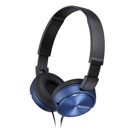 Sony MDR-ZX310AP – johdolliset korville asetettavat kuulokkeet mikrofonilla, siniset
