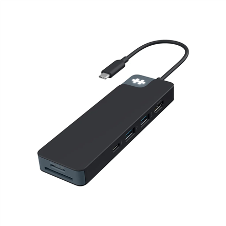 Hyper HyperDrive Flex HD4102BKGL – 8-porttinen USB-C-keskitin, 1× HDMI, musta