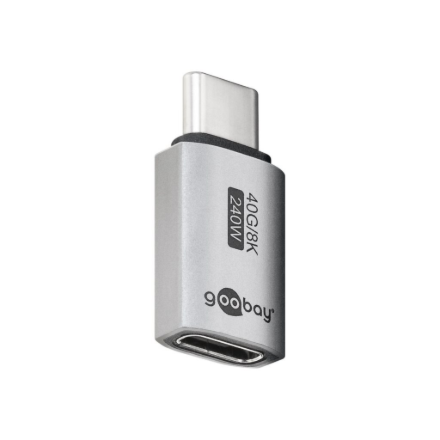Goobay 74447 – suora USB-C-sovitin, USB-C-uros–USB-C-naaras, USB4