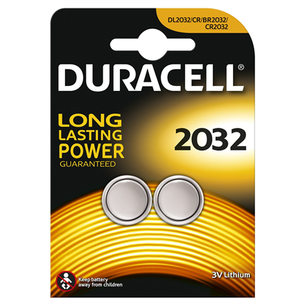 Litiumparisto CR2032 3V 210mAh Duracell 2 kpl pakkauksessa