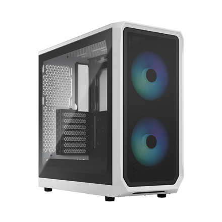 Fractal Design Focus 2 RGB FD-C-FOC2A-04 – computer case, ATX midi tower, RGB, tempered-glass side window, white