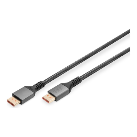 DIGITUS – 1 m DisplayPort 2.1 -liitäntäkaapeli, 16K, 80 Gbit/s