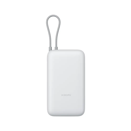Xiaomi 20000 BHR9738GL – 20 000 mAh:n varavirtalähde sisäänrakennetulla USB-C-kaapelilla, vaaleanharmaa