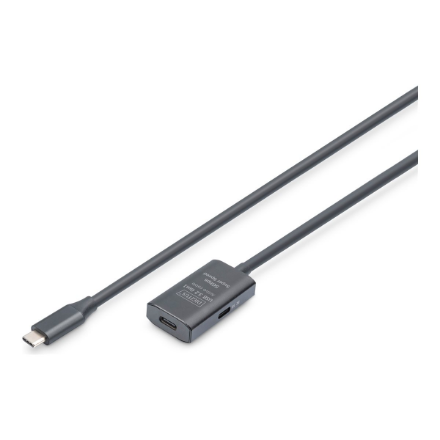 DIGITUS DA-73112 – aktiivinen USB 3.2 Gen 2-jatkokaapeli, 10 Gbit/s, USB-C–USB-C