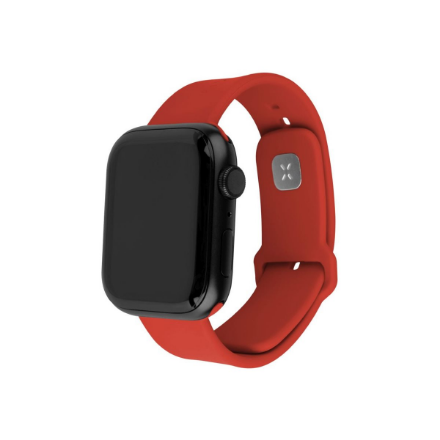 FIXED Sporty FIXSST2-434-RD – silikoninen kellonranneke, 42/44/45 mm, Apple Watch, 170–235 mm, punainen