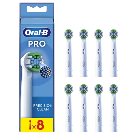 Oral-B EB20RX-8 – Precision Clean -vaihtoharjaspäät, aikuisille, 8 kpl, valkoinen