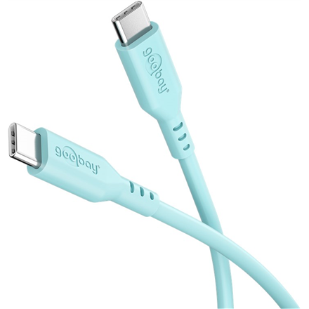 Goobay 77744 – lataus- ja datakaapeli, USB-C–USB-C, silikonipäällyste