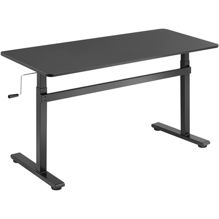 LogiLink EO0027 – käsisäätöinen istuma-seisomapöytä, 70–117 cm, enintään 40 kg, musta