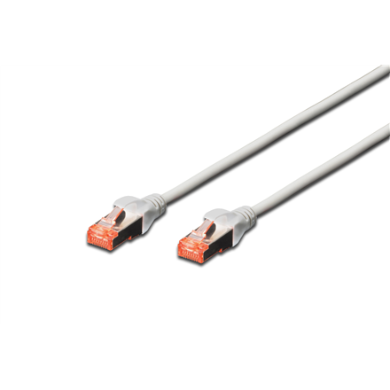 DIGITUS – CAT 6 S/FTP verkon kytkentäkaapeli, 10 m, harmaa