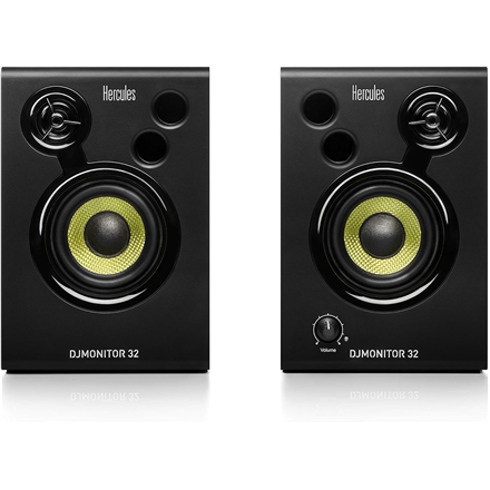 Hercules DJMonitor 32 4780885 – aktiivinen 3 tuuman DJ-monitorikaiutinpari, 30 W RMS, musta