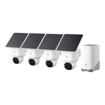 Anker Eufy SoloCam E42 4-Cam-sarja (HomeBase 3) 8 MP F/1.6 IP65 Micro SD, enint. 128 GB