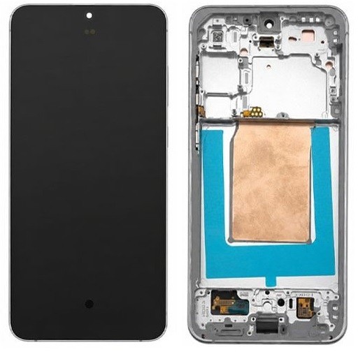 LCD screen Samsung S731 S25 FE 5G with touch screen with frame White/Icyblue original (assembled service pack)