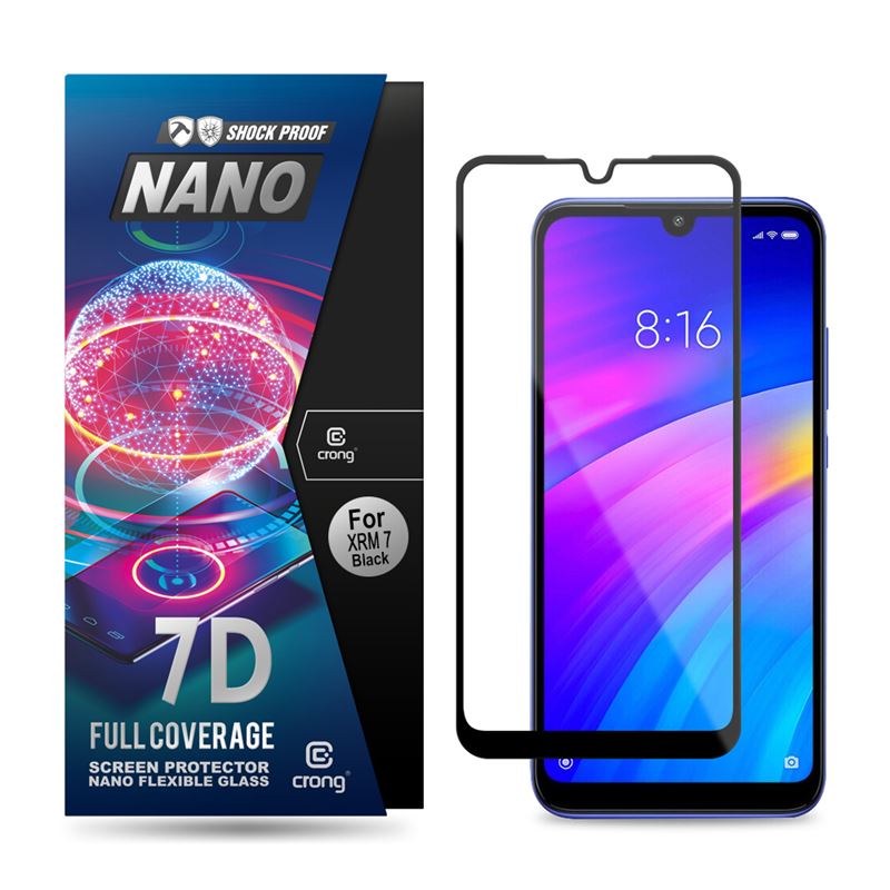 Crong 7D Nano Flexible Glass 9H hybrid screen protector for Xiaomi Redmi 7
