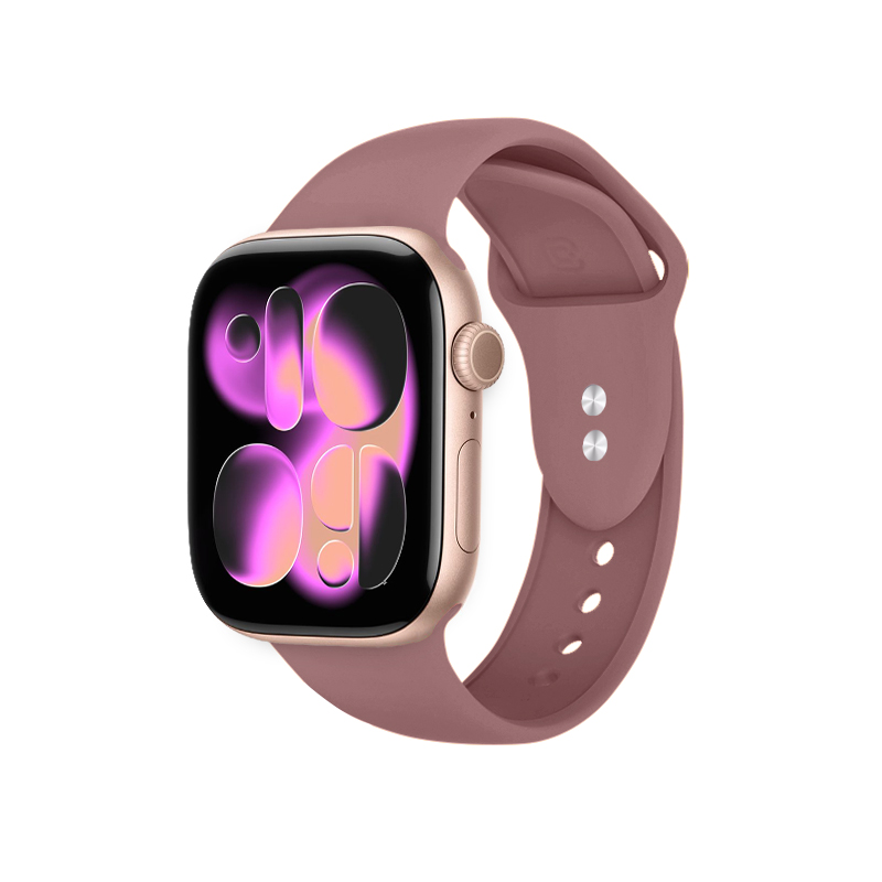 Crong Liquid Apple Watch -ranneke, 38/40/41/42 mm, puuterinroosa