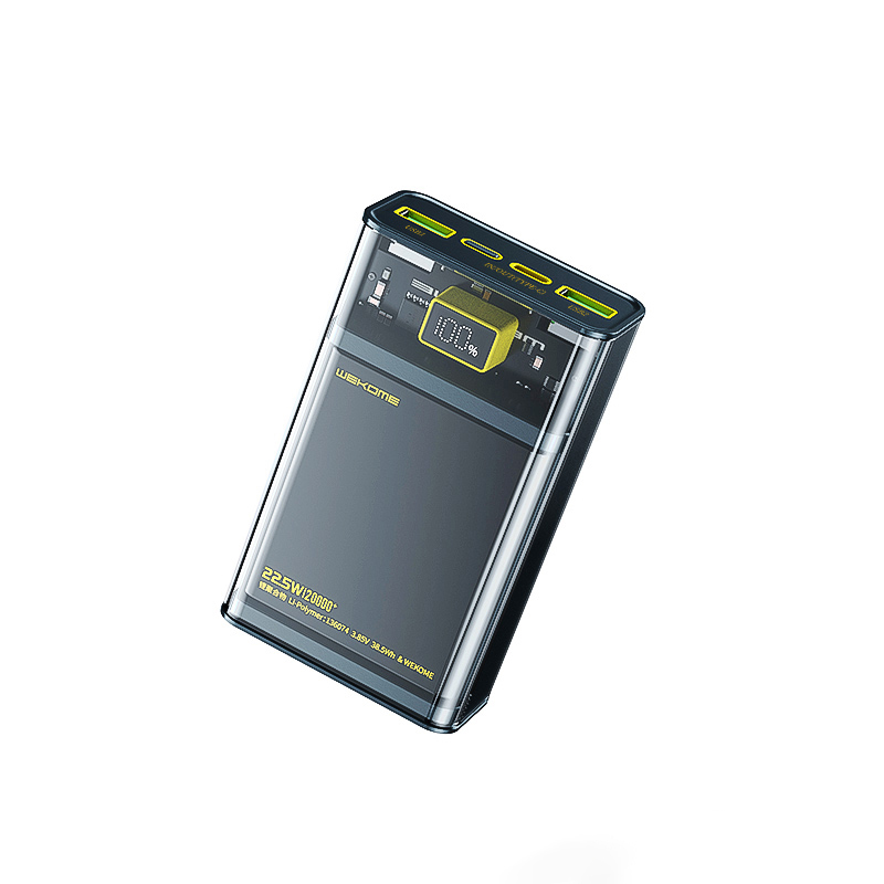 WEKOME WP-321 Vanguard Series varavirtalähde, 20000 mAh, PD 20 W + QC 22,5 W, musta ja läpinäkyvä