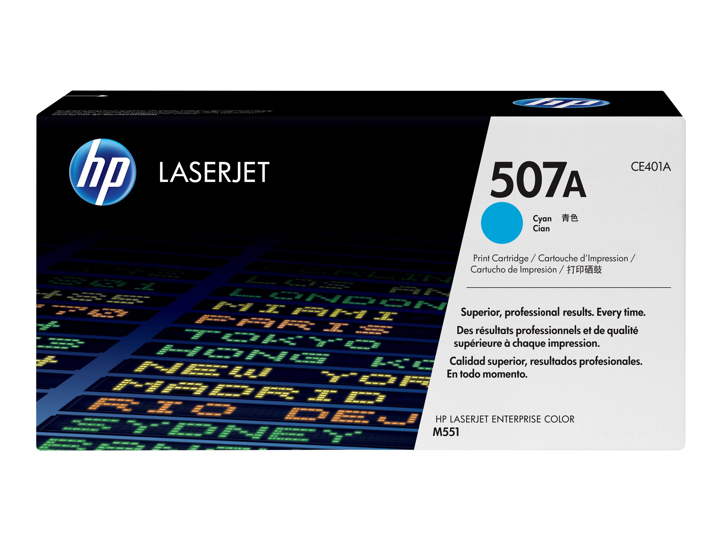 HP 507A CE401A -alkuperäinen syaani värikasetti, 6000 sivua
