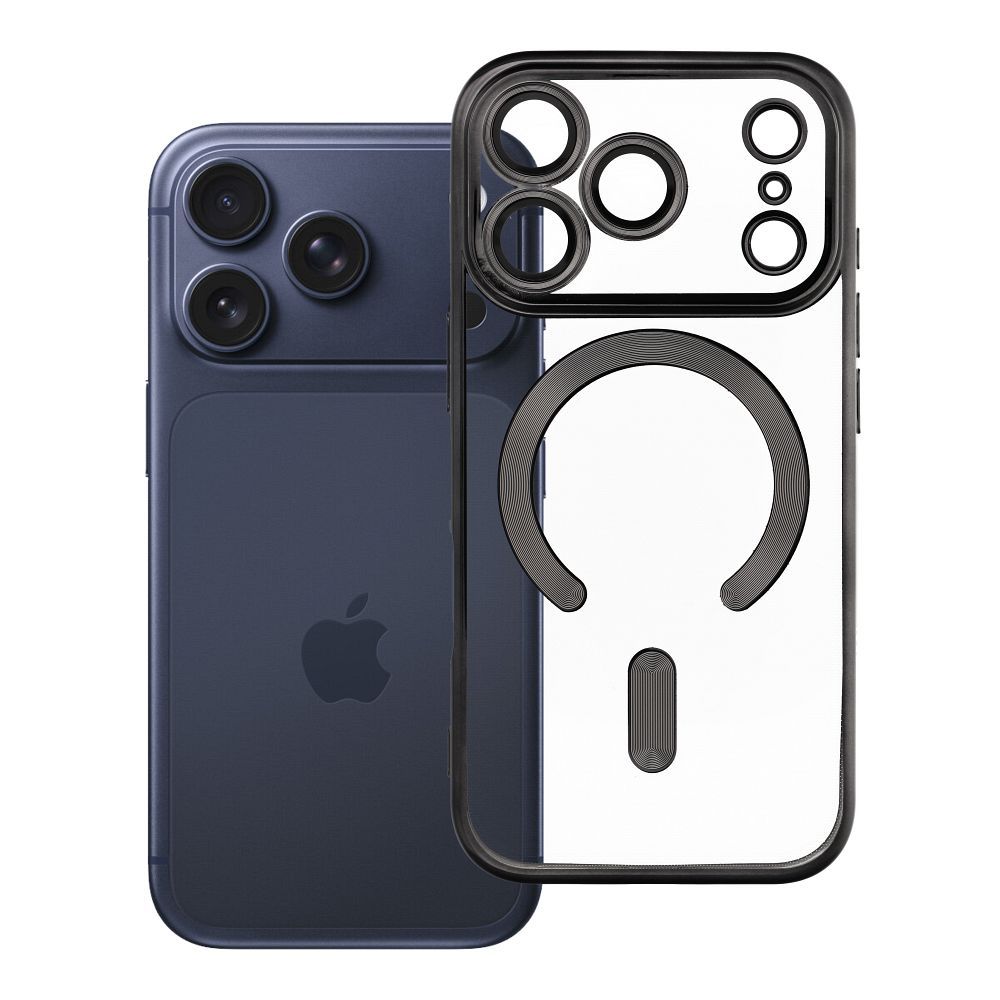 Electro Mag Cover-suojakuori mallille iPhone 17 Pro / 18 Pro, MagSafe-yhteensopiva – musta