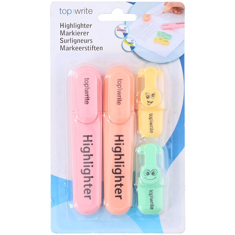 Topwrite-korostuskynäsarja, 4 väriä
