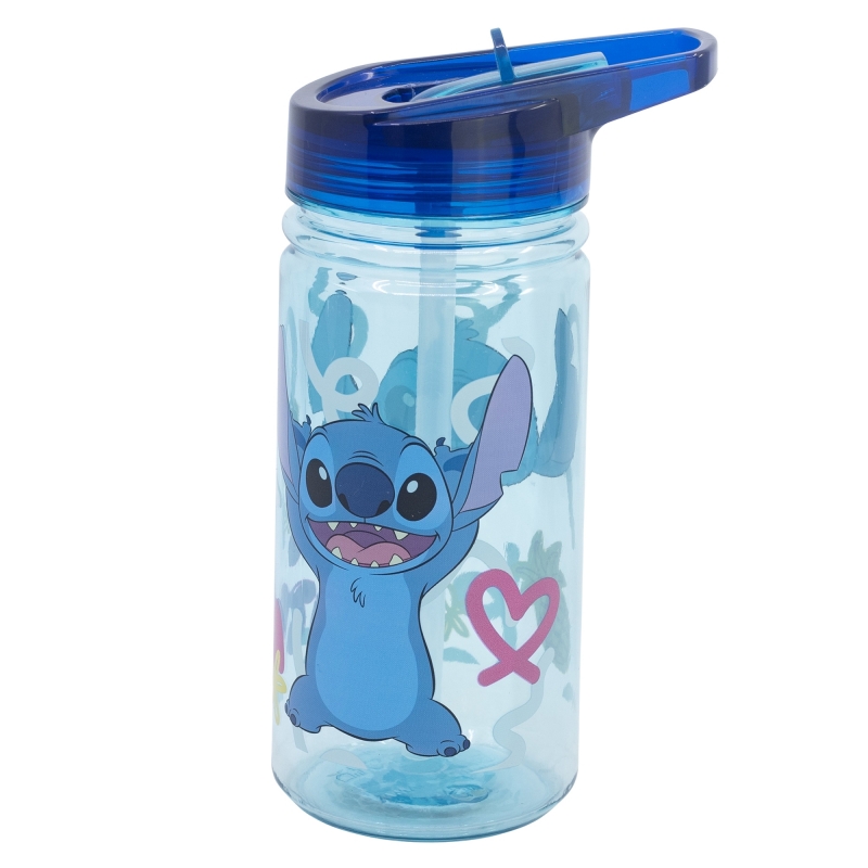 Disney Stitch Ecozen -pullo kahvalla ja juomanokalla, 475 ml