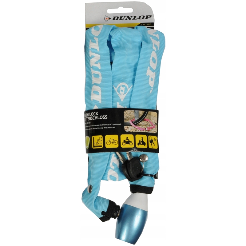 Dunlop-polkupyörän ketjulukko, 120 cm, sininen