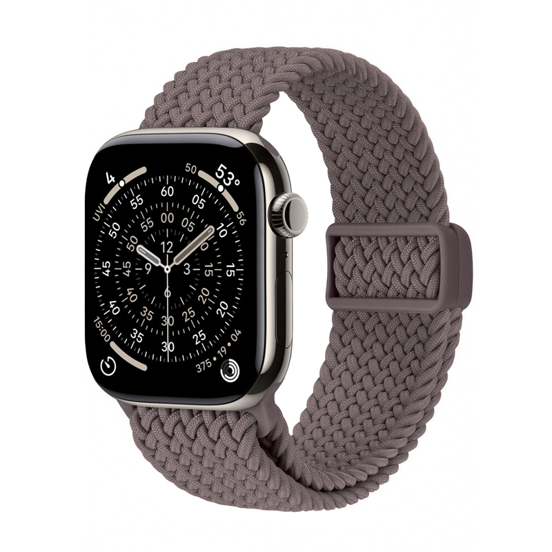 Crong Wave Band braided Apple Watch band, 44/45/46/49 mm, brown