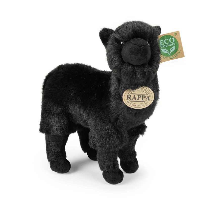 Rappa ympäristöystävällinen realistinen musta laamapehmolelu, 23 cm