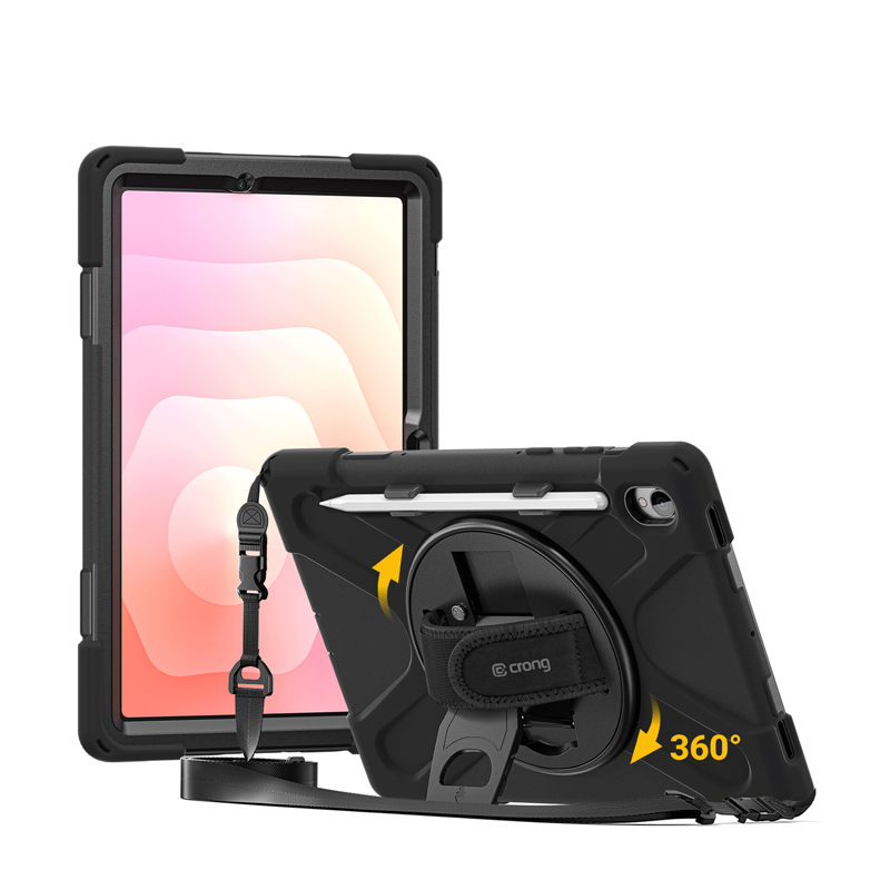 Crong Defender Plus - Kestävä suojakuori Samsung Galaxy Tab S11 11" (musta)