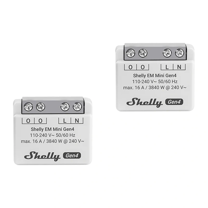 SHELLY EM Mini Gen4 -energiamittari, 2 kpl