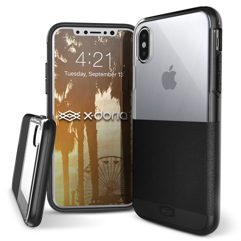 X-Doria Dash Leather suojakuori laitteelle iPhone X, musta