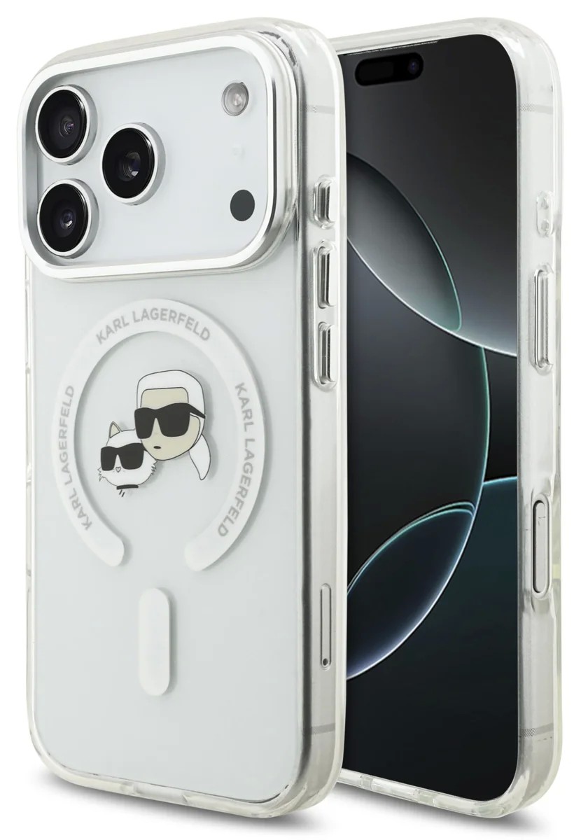 Case Karl Lagerfeld IML K&CH Heads Metal Frame MagSafe Apple iPhone 17 Pro Max