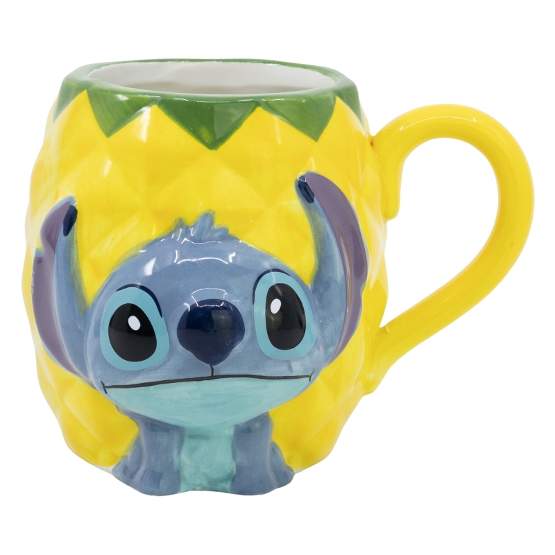 Disney Stitch Pineapple 3D -keramiikkamuki lahjapakkauksessa, 325 ml
