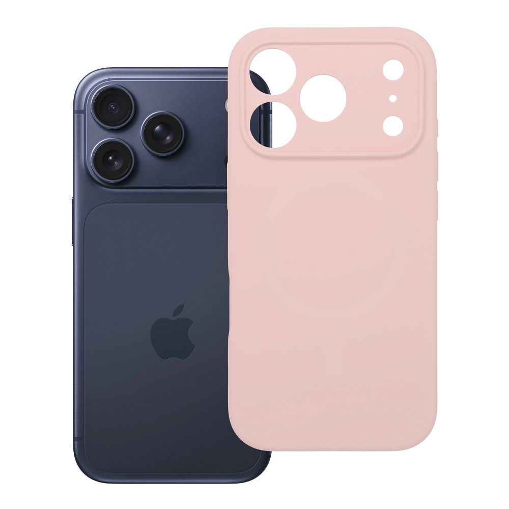 Suojakuori iPhone 17 PRO:lle Silikoninen 2mm puuterivaaleanpunainen