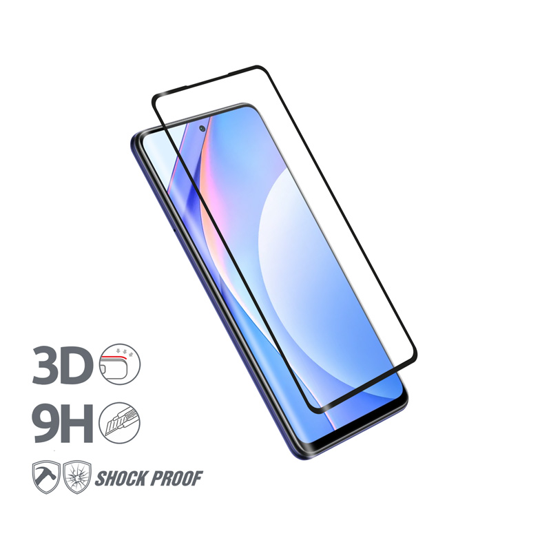 Crong 3D Armor Glass Full Glue 9H karkaistu näytönsuojalasi Xiaomi Mi 10T Lite -laitteelle