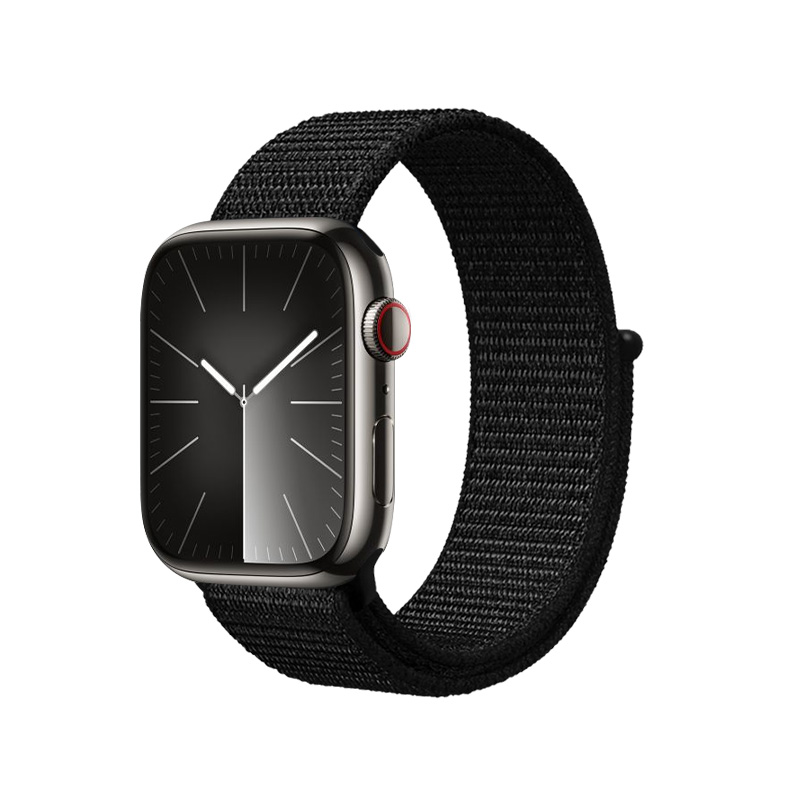 Crong Nylon Reflex Sport strap for Apple Watch 38 / 40 / 41 / 42 mm, black