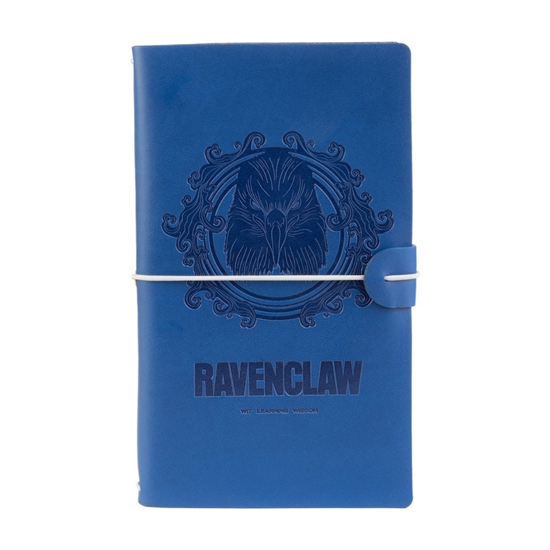 Harry Potter Ravenclaw -matkamuistikirja keinonahkakannella, 12 × 19.5 cm, sininen