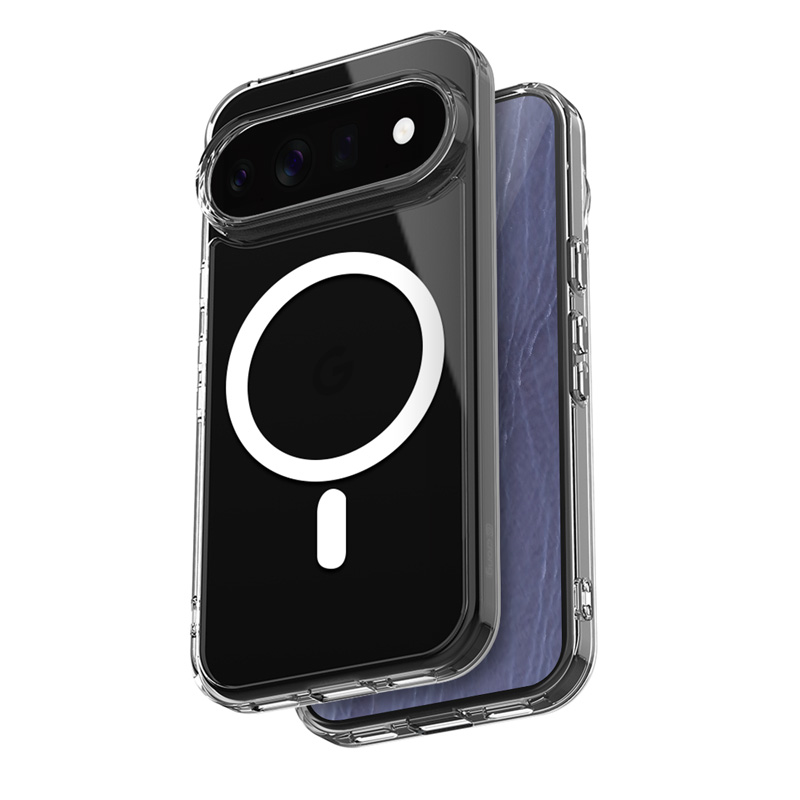 Crong Hybrid Clear Magnetic MagSafe -suojakuori Google Pixel 11 -mallille, läpinäkyvä