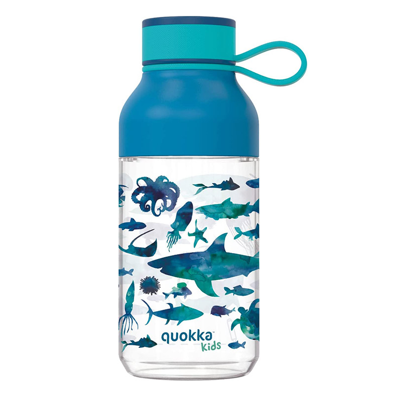Quokka Ice Kids with Strap Ecozen -juomapullo, 430 ml, Sea Animals