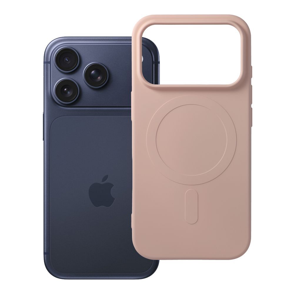 Silikoninen Mag Cover-suojakuori mallille iPhone 17 Pro / 18 Pro, MagSafe-yhteensopiva suurella kamera-aukolla – vaaleanpunainen