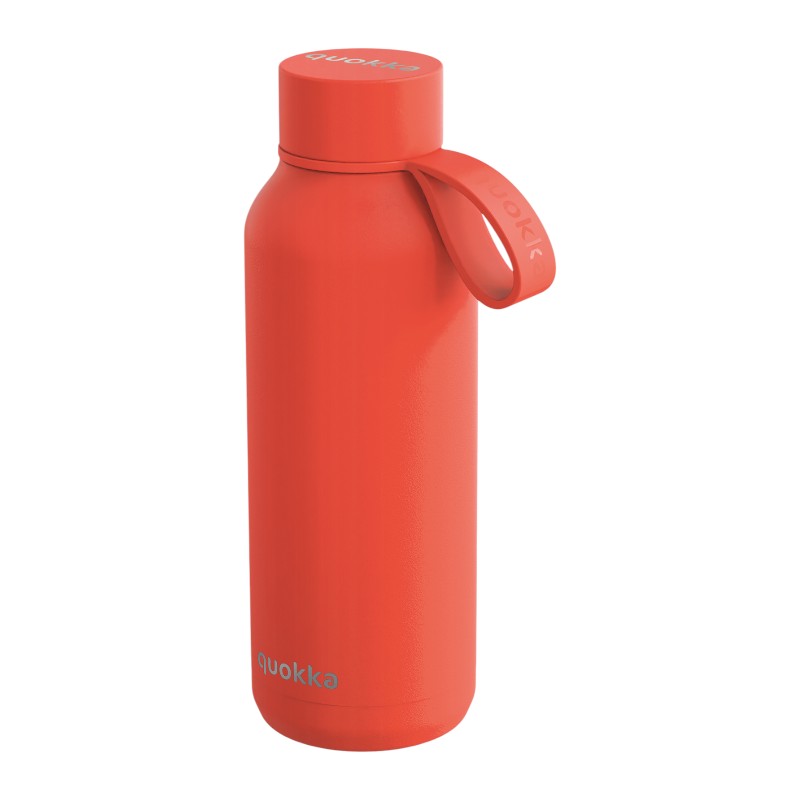 Quokka Solid With Strap -termospullo ruostumattomasta teräksestä, 510 ml, Orange