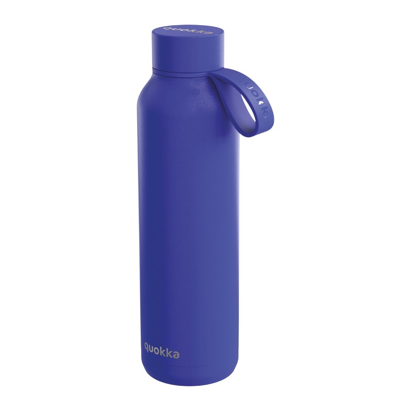 Quokka Solid With Strap ruostumattomasta teräksestä valmistettu termospullo hihnalla, 630 ml, Hämäränsininen