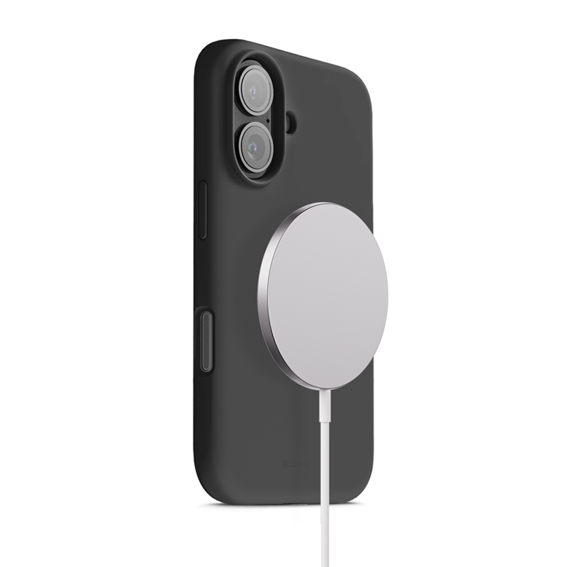 Crong Color Cover Magnetic MagSafe suojakuori iPhone 17 -laitteelle, musta