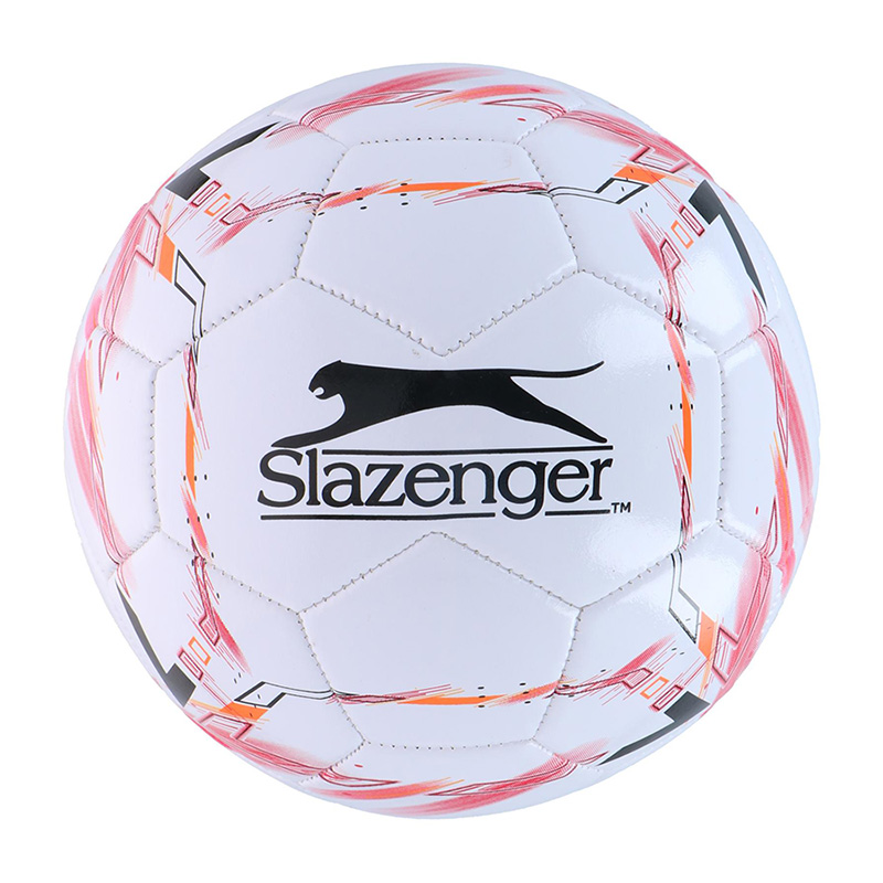 Slazenger-jalkapallo, koko 5, valkoinen / punainen