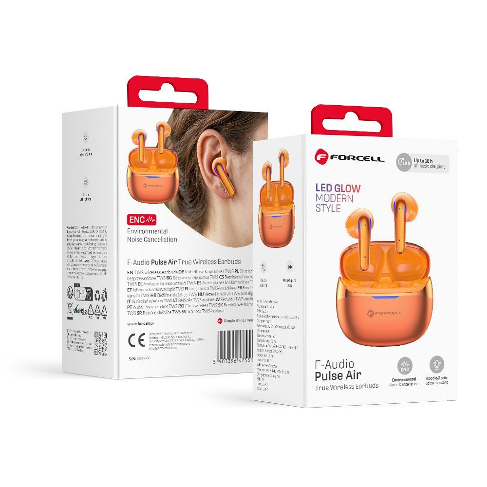 Forcell F-Audio Pulse Air ENC TWS wireless earbuds – gold